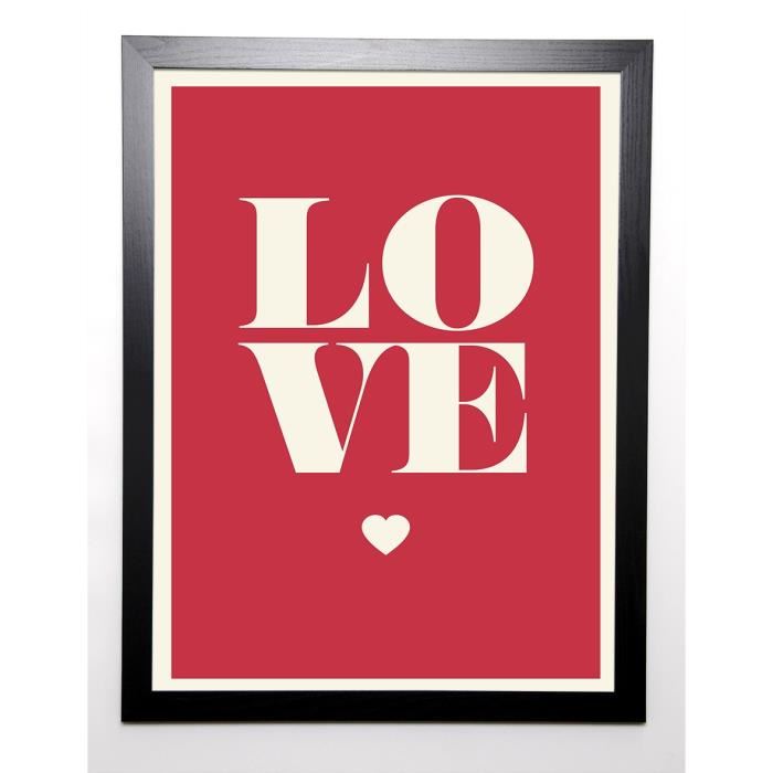 BRAUN STUDIO Image encadrée Love en rouge 57x77 cm Rouge