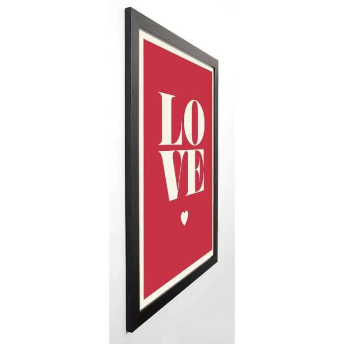 BRAUN STUDIO Image encadrée Love en rouge 57x77 cm Rouge