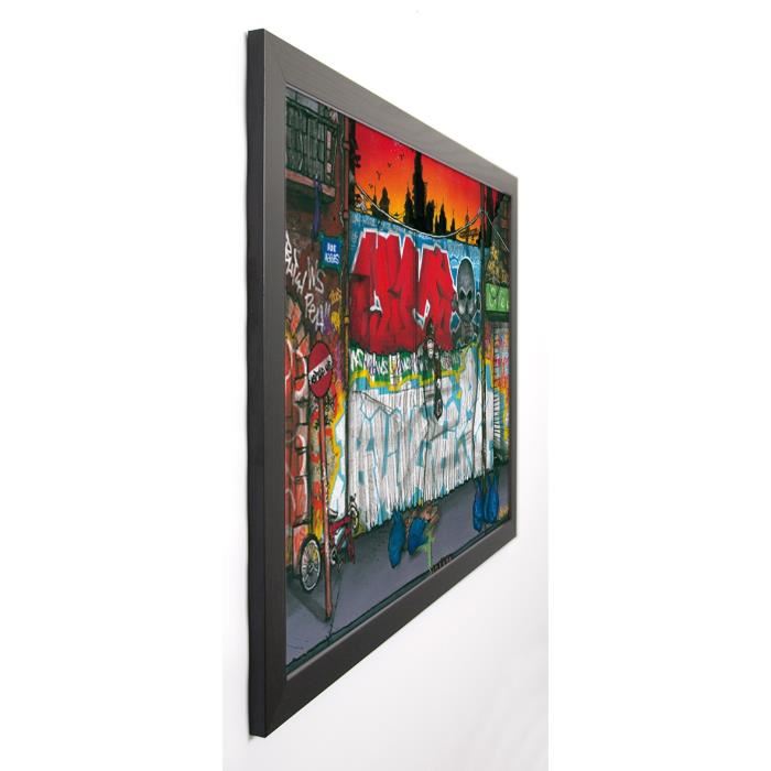 BUTCH & PEA Image encadrée Rue Abbes 57x77 cm Multicolore