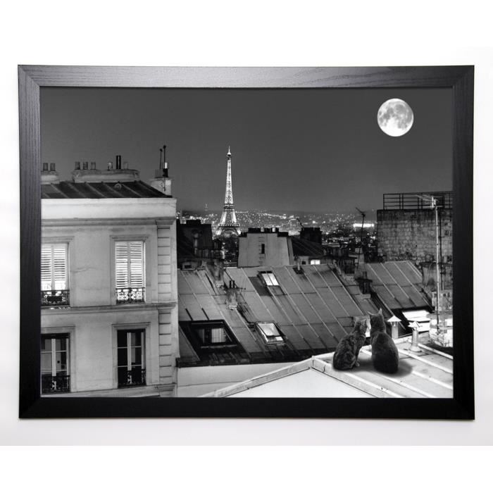 CARRARA ANTOINE Image encadrée La Tour Eiffel de la rue St Eleuthere 57x77 cm Gris