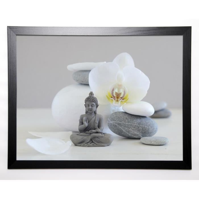 CHATELAIN SONIA Image encadrée Bouddha grey 57x77 cm Gris