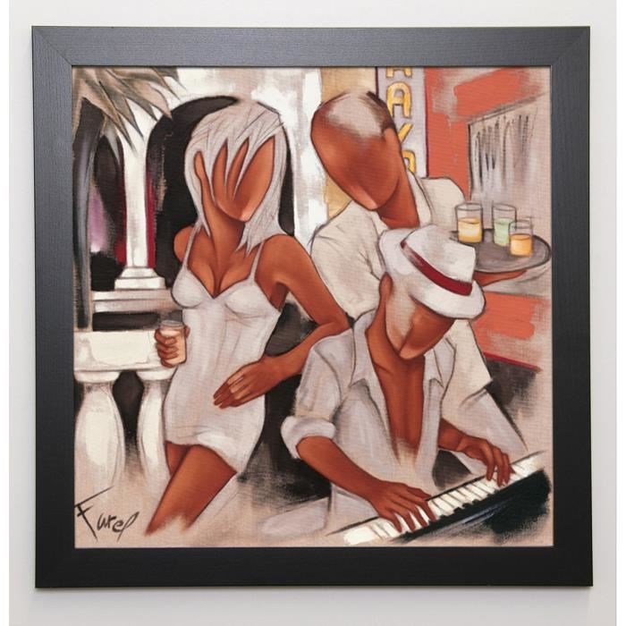 FAREL PIERRE Image encadrée Havana Piano 57x57 cm Marron