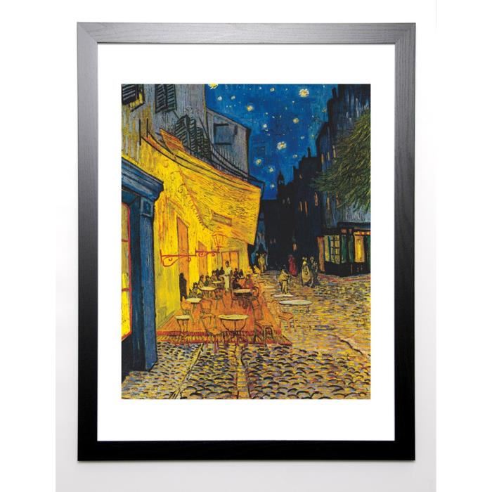 GOGH VAN VINCENT Image encadrée Le café, le soir 67x87 cm Jaune