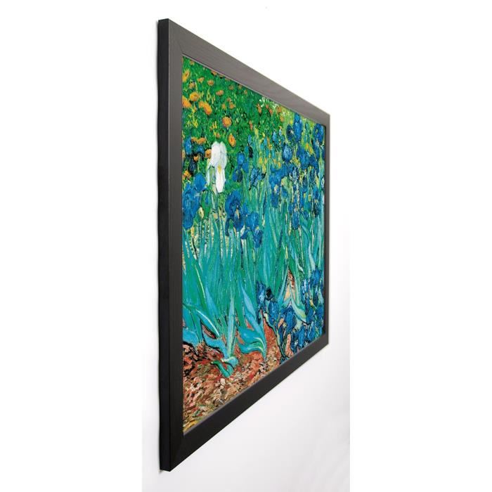 GOGH VAN VINCENT Image encadrée Iris 67x87 cm Vert