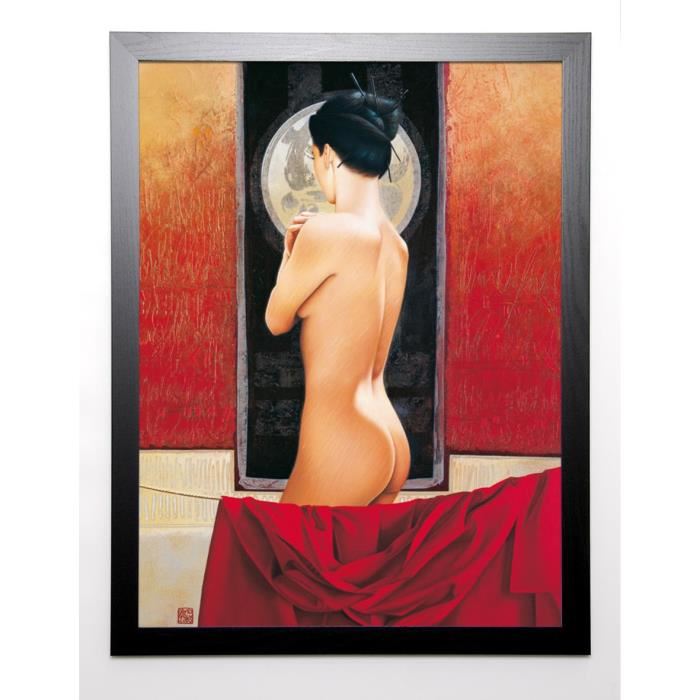 GRAUX DAVID Image encadrée Filament de lune 67x87 cm Rouge