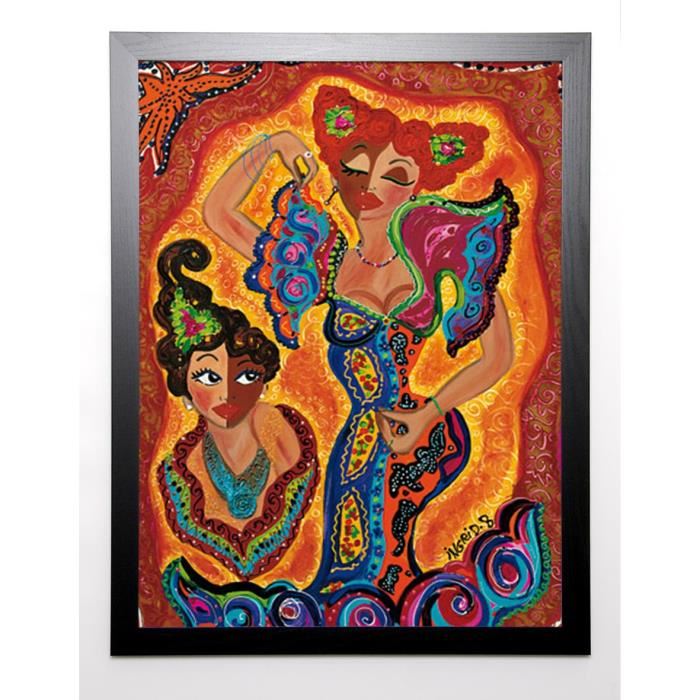 INGRID. B Image encadrée Les flamencas 67x87 cm Multicolore