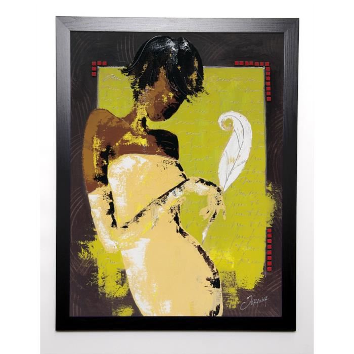 JOHANNA Image encadrée La lettre d'amour I 57x77 cm Vert