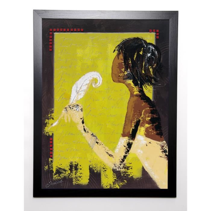 JOHANNA Image encadrée La lettre d'amour II 57x77 cm Vert