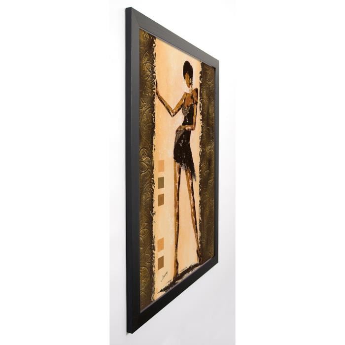 JOHANNA Image encadrée Audacieuse II 57x77 cm Marron