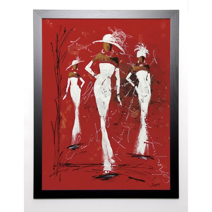 JOHANNA Image encadrée Défilé Haute couture I 67x87 cm Rouge