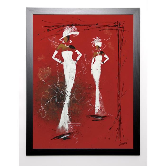 JOHANNA Image encadrée Défilé Haute couture II 67x87 cm Rouge