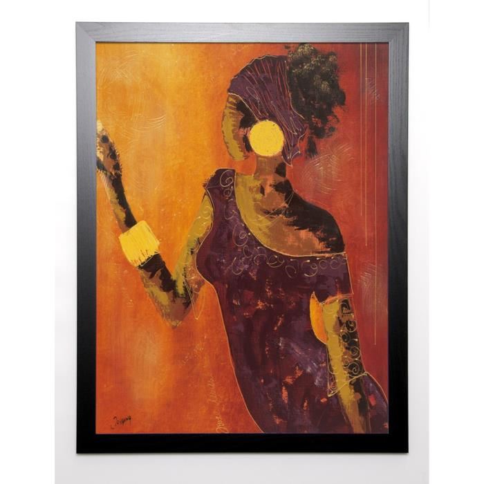 JOHANNA Image encadrée Le miroir II 67x87 cm Orange