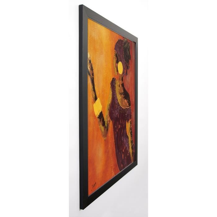 JOHANNA Image encadrée Le miroir II 67x87 cm Orange