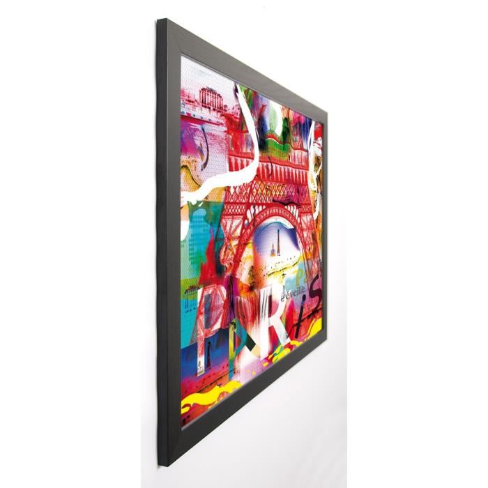 KALY Image encadrée Paris s'eveille 57x77 cm Multicolore