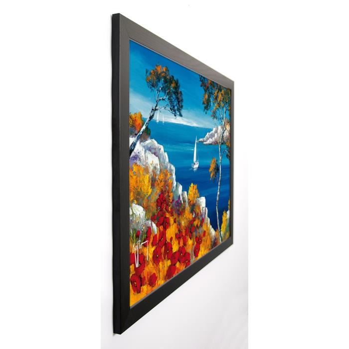 KEIFLIN ROGER Image encadrée Promenade vers les calanques 67x87 cm Multicolore