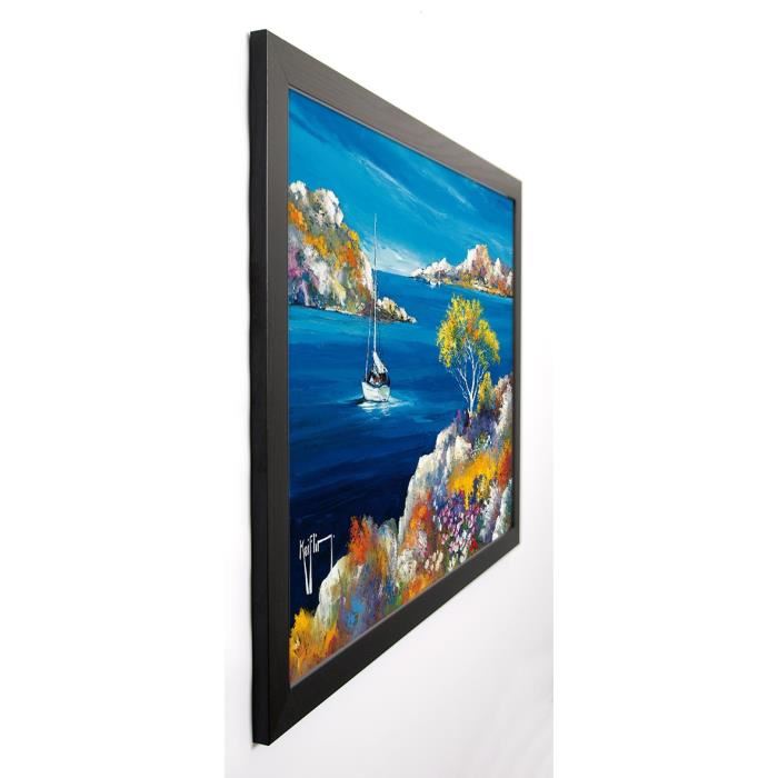 KEIFLIN ROGER Image encadrée Mer d'huile 67x87 cm Multicolore