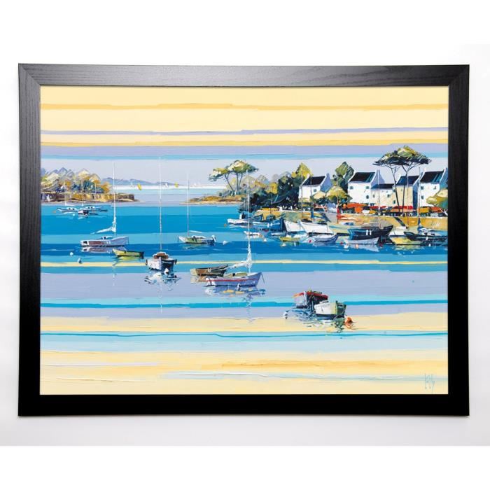 KERFILY Image encadrée Presqu'île II 67x87 cm Bleu