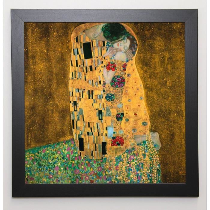 KLIMT Image encadrée Der Kuss 57x57 cm Multicolore