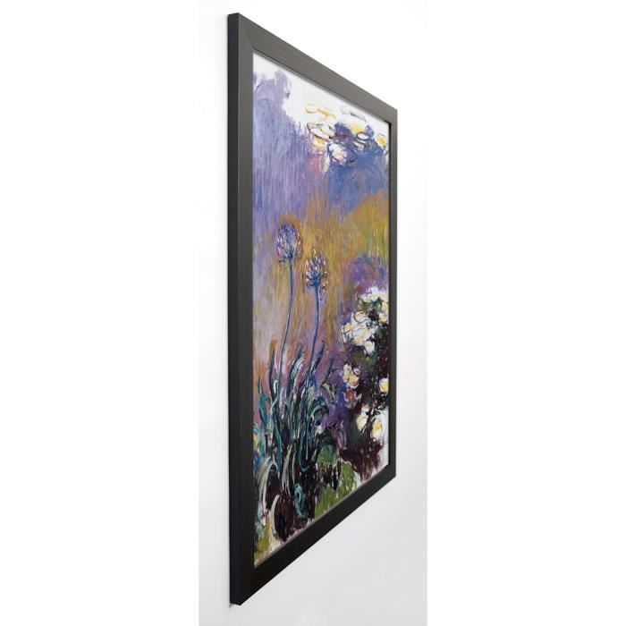 MONET CLAUDE Image encadrée Les agapanthes 57x77 cm Violet