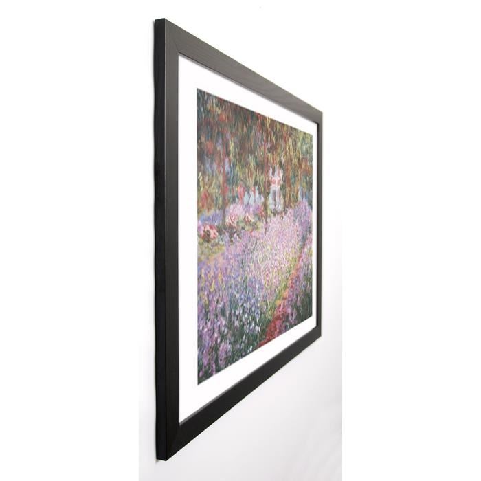 MONET CLAUDE Image encadrée Le jardin de Monet a Giverny 67x87 cm Rose