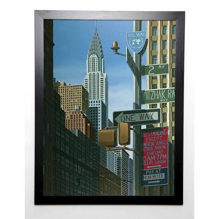 PEYRET ERIC Image encadrée Chrysler from 2nd Avenue 57x77 cm Multicolore