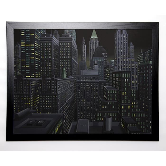 PEYRET ERIC Image encadrée South Manhattan night 67x87 cm Noir