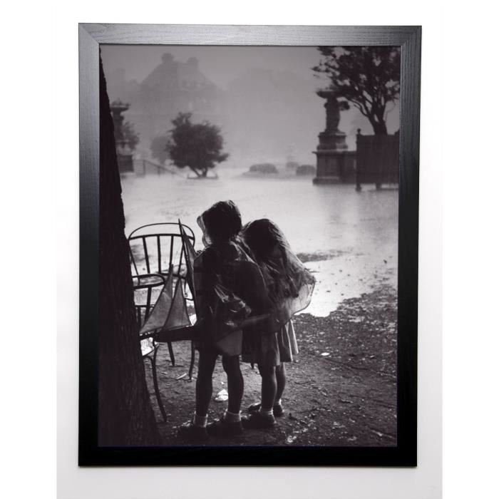 PHOTOGRAPHIE COLLECTION Image encadrée Pluie au parc 57x77 cm Gris