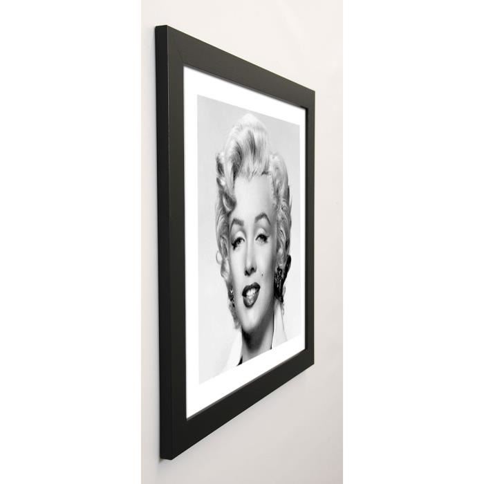 PHOTOGRAPHY COLLECTION Image encadrée Monroe Portrait 67x67 cm Blanc