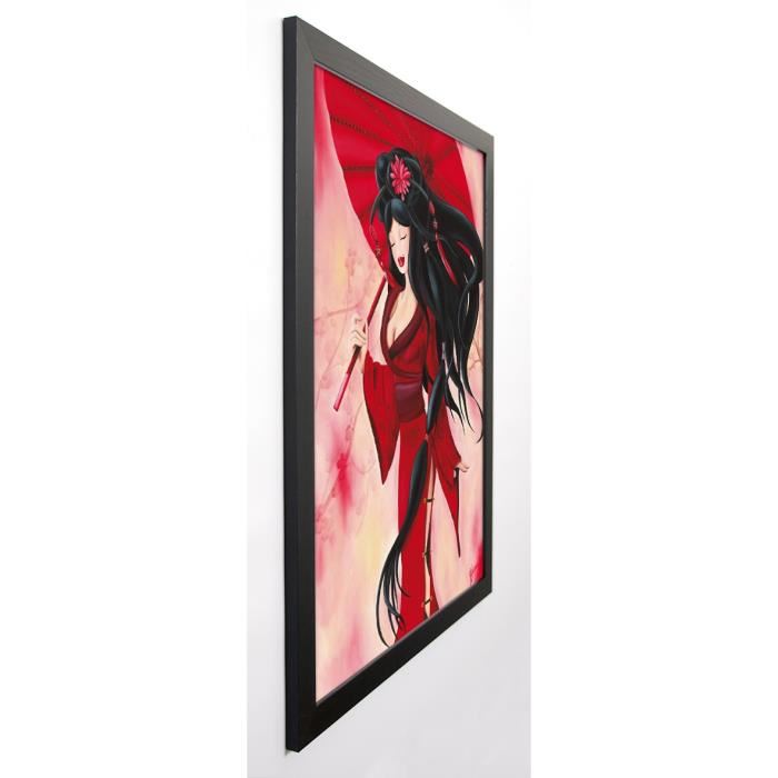 RHUMEUR AURÉLIE Image encadrée Lilou San 57x77 cm Rouge