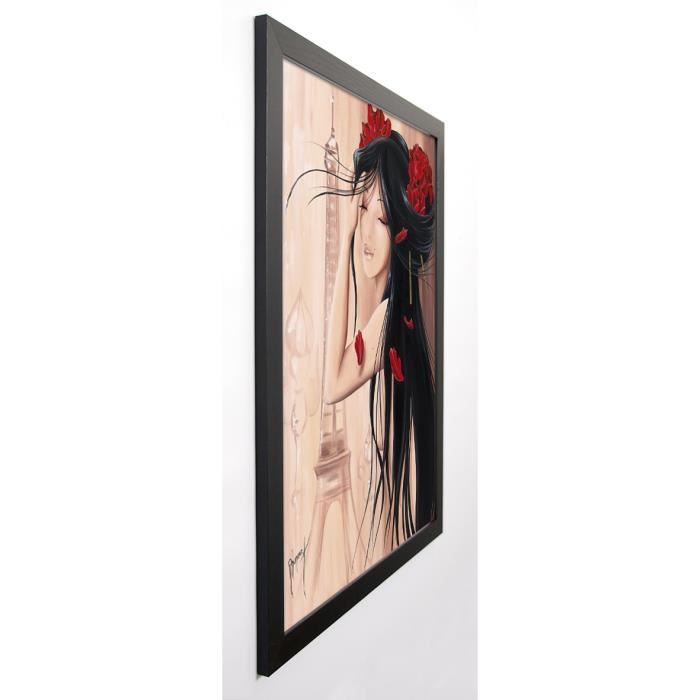 RHUMEUR AURÉLIE Image encadrée Lilou Paris et romance II 57x77 cm Beige