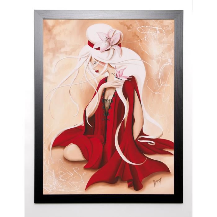 RHUMEUR AURÉLIE Image encadrée Lilou in Red 67x87 cm Rouge