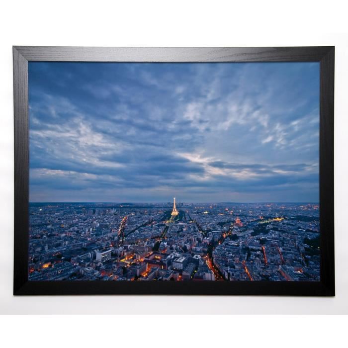 ROS VINCENT Image encadrée Ciel de Paris 57x77 cm Gris