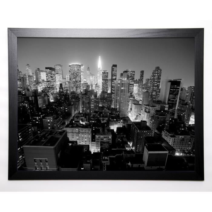 SETBOUN MICHEL Image encadrée Chrysler Building Manhattan Night 57x77 cm Gris