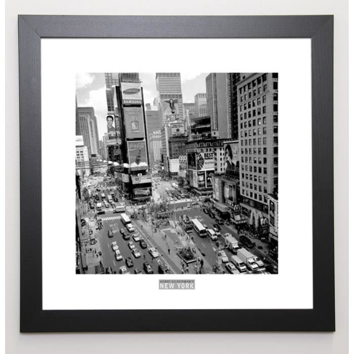 SILBERMAN Image encadrée Times Square Afternoon 57x57 cm Gris