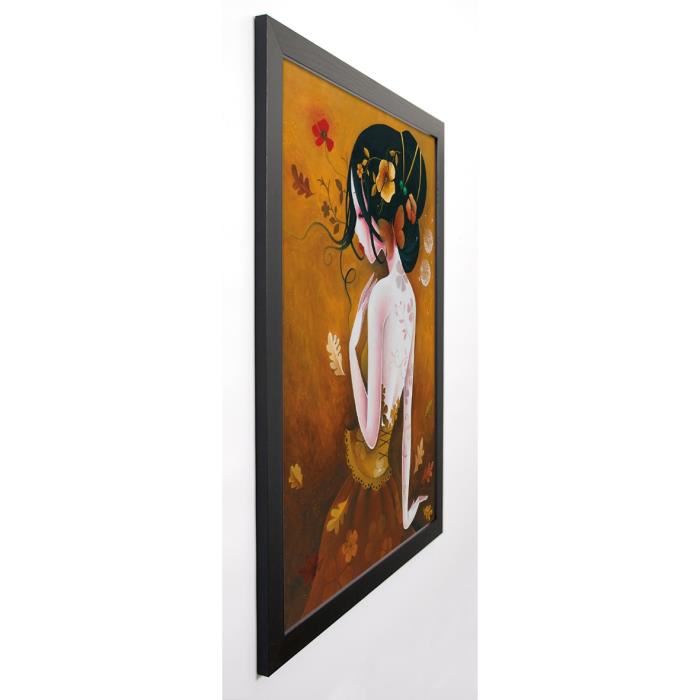 SYBILE Image encadrée Le papillon de cuivre 57x77 cm Orange