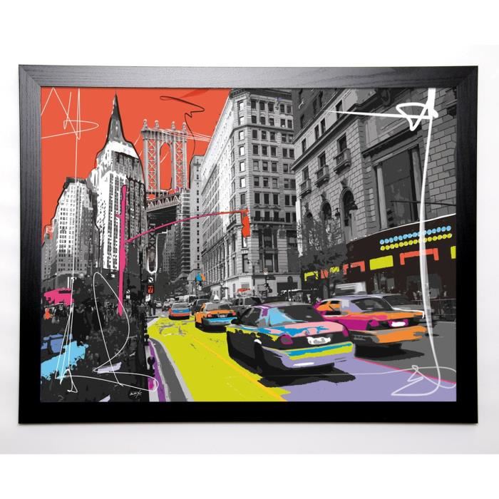 TANDEM Image encadrée New York Empire State 67x87 cm Multicolore