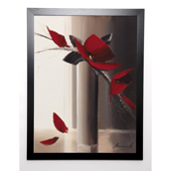 TRAMONI OLIVIER Image encadrée Bouquet rouge I 57x77 cm Beige