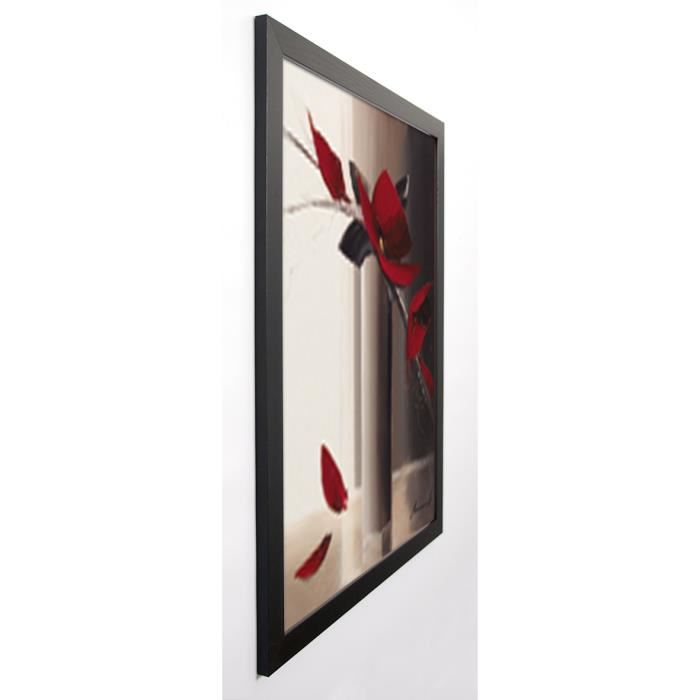 TRAMONI OLIVIER Image encadrée Bouquet rouge I 57x77 cm Beige