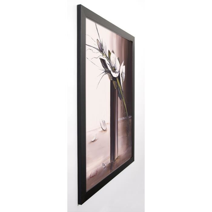 TRAMONI OLIVIER Image encadrée Bouquet blanc II 67x87 cm Marron