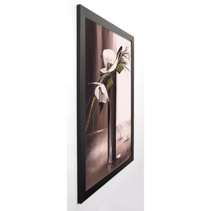 TRAMONI OLIVIER Image encadrée Bouquet blanc I 67x87 cm Marron