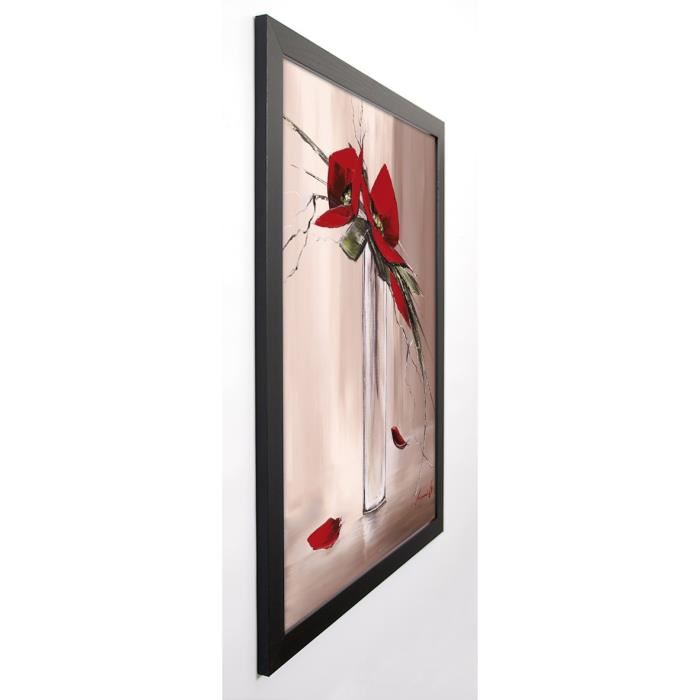 TRAMONI OLIVIER Image encadrée Les fleurs rouges II 67x87 cm Beige