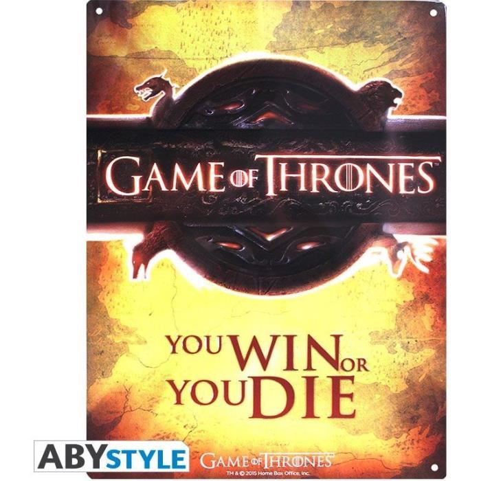 Plaque métal Game Of Thrones : Opening logo