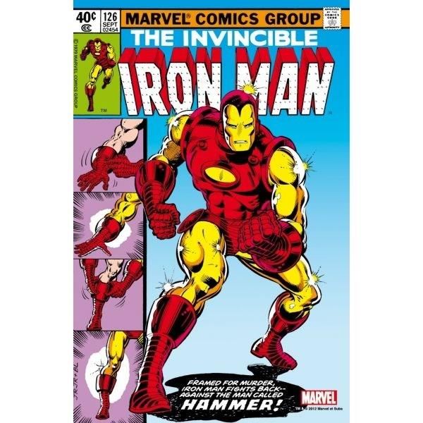 Couverture Comics Marvel en Métal Brossé Iron Man #126 Grand Format