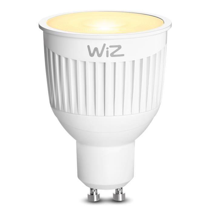 WIZ SMART Ampoule spot LED connectée GU10 7 W équivalent a 35 W blanc chaud a blanc froid