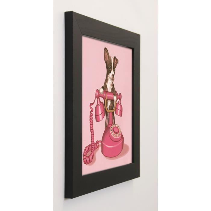 CAZENAVE MARYLINE Image encadrée Ring bell 37x37 cm Rose