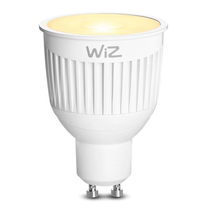 WIZ SMART Lot de 2 ampoules spot LED connectées GU10 7 W équivalent a 35 W blanc chaud a blanc froid