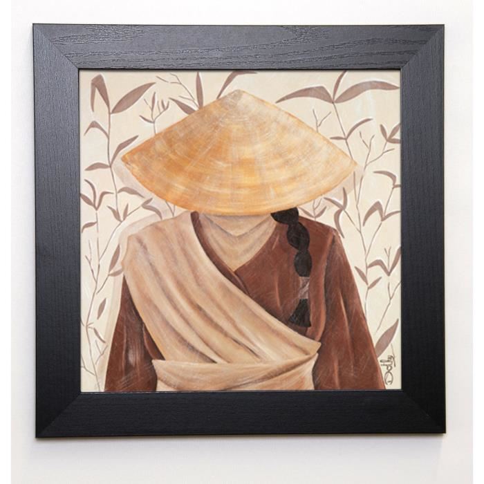 DOTHY Image encadrée Bambou 37x37 cm Beige