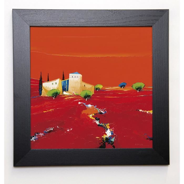 EURGAL CHRISTIAN Image encadrée Terre des ocres rouges 37x37 cm Orange