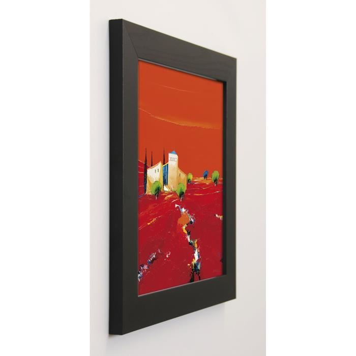 EURGAL CHRISTIAN Image encadrée Terre des ocres rouges 37x37 cm Orange