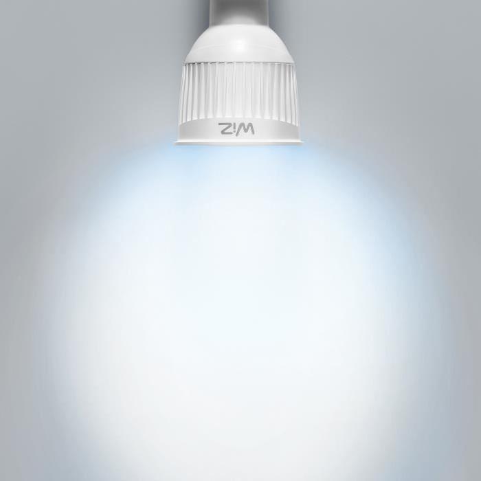 WIZ SMART Lot de 2 ampoules spot LED connectées GU10 7 W équivalent a 35 W blanc chaud a blanc froid